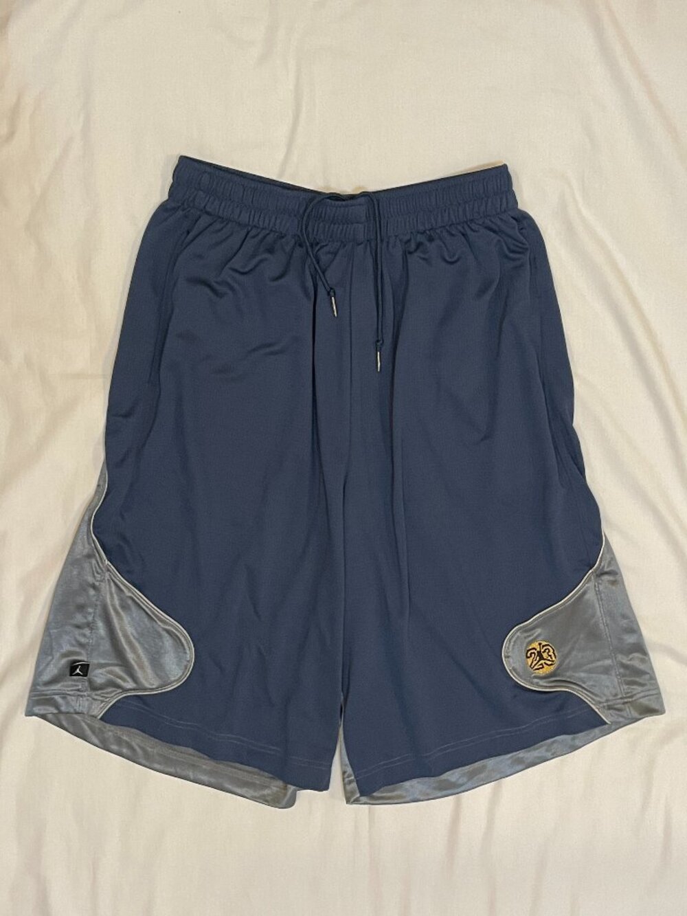Jordan Shorts Mens Large Nike Dri FIT #23 Silver Slate Blue 397990-467